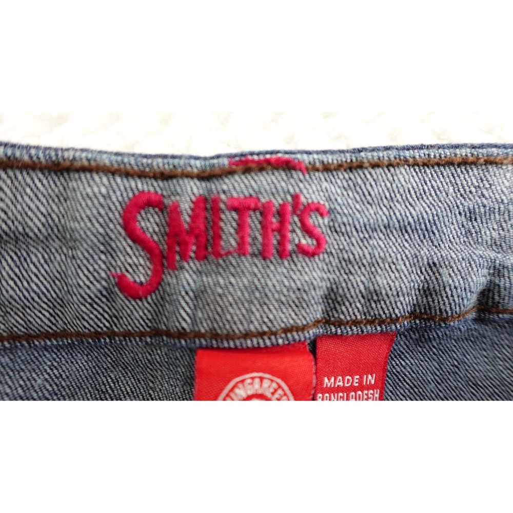 Smiths Dungrees Bootcut Jeans Medium Dark Wash Denim Cotton size 6 - Picture 7 of 12